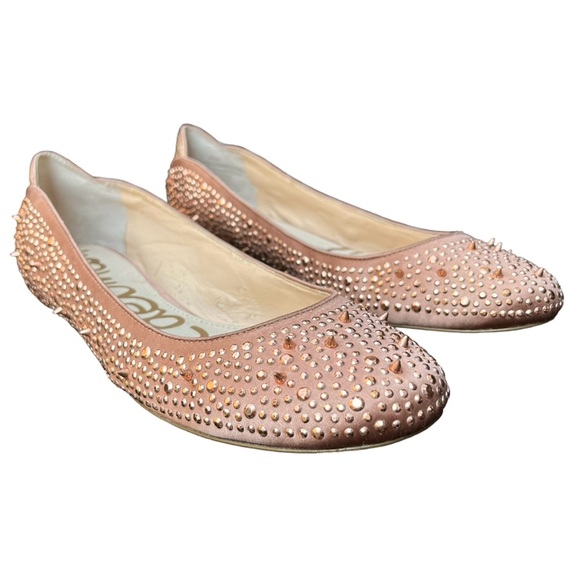 Sam Edelman Jolie Flats Studded Ballerina Rose Gold - Picture 12 of 12